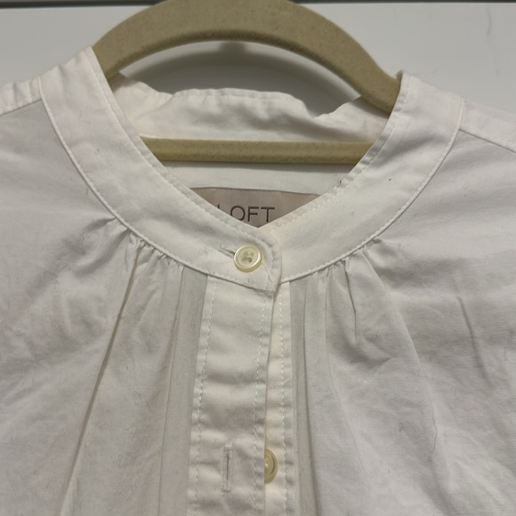 LOFT fancy white shirt - Picture 3 of 6